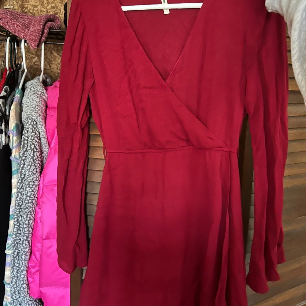 Mi Ami Red Fit and Flare Dress